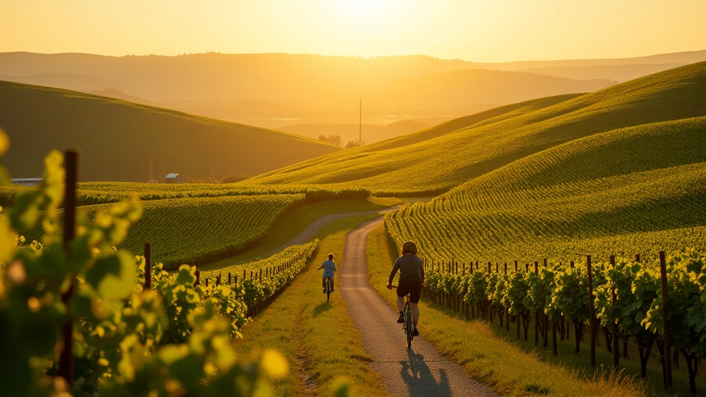 Vineyard landscape in Moravia during cycling tour