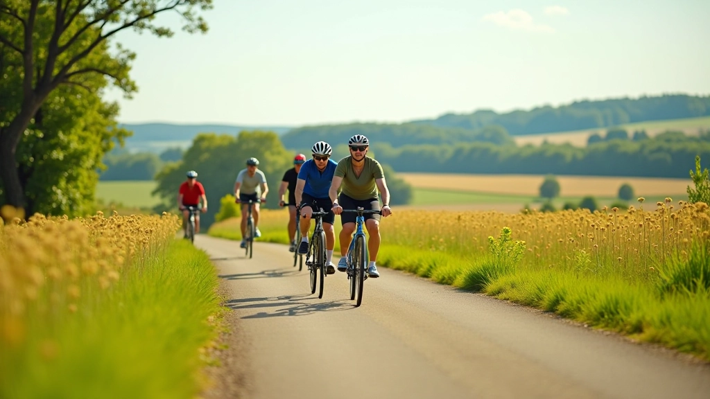 Cyclists on a scenic Czech countryside route